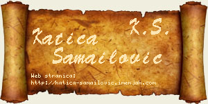 Katica Samailović vizit kartica